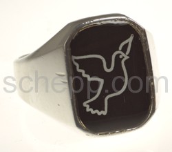 Seal ring peace dove, angular