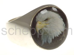 Seal ring eagle\'s head, round