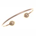 Copper bangle with ball ends