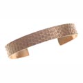 Bangle, copper, hammered