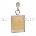 Pendant, agate, rectangular