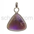 Pendant, amethyst, triangular
