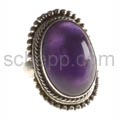 Ring, amethyst, oval