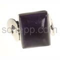 Ring, amethyst, rectangular