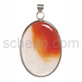 Pendant, carnelian, oval