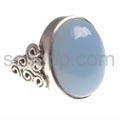 Ring, chalcedony, oval