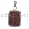 Pendant, Cafe-Obsidian, rectangular