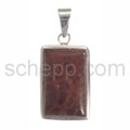 Pendant, Cafe-Obsidian, rectangular
