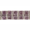 Link bracelet, amethysts, facet cut