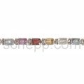 Link bracelet, amethysts, garnets, peridots, zircons and citrine