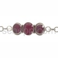 Gliederarmband, Rubine mit Facettenschliff