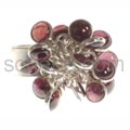 Ring with round garnet