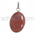 Pendant, heliotrope, oval