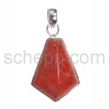 Pendant, coral, angular
