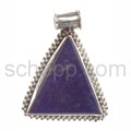 Pendant, lapis lazuli, triangular