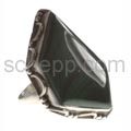 Ring with large malachite, angular
