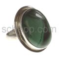 Ring with large malachite, oval