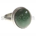 Ring mit Malachit, rund