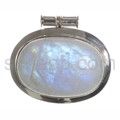 Pendant, moonstone, oval