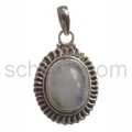 Pendant, moonstone, oval
