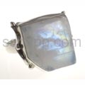 Ring with moonstone, angular