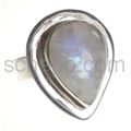 Ring with moonstone, drop shape