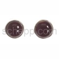 Ear studs, onyx, round