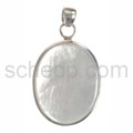 Pendant, mother-of-pearl shell, oval