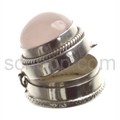 Pill box with rose quartz, large (height 2.4 cm)