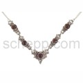 Collier with smoky quartzes