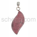 Pendant, ruby, curved