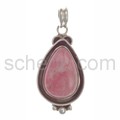 Pendant, ruby, drop shape