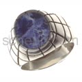 Siegelring mit Sodalith, oval