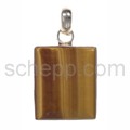 Pendant, tiger\'s eye, rectangular