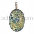 Pendant, multi-colour Murano glass, oval