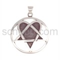 Amulett Pentagramm, rund