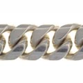 Curb bracelet, very wide, width 4.4 cm