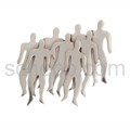 Brooch group of people, flat