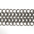 Link bracelet made of interlocking eyelets