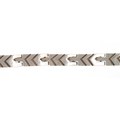 Link bracelet made of silver plates in zigzag design