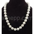 Necklace, large silver beads