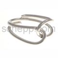 Ring made of silver wire, twisted