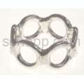 Ring made of silver wire, circles