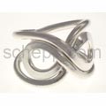 Ring made of silver wire, with knots