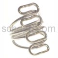 Ring made of silver wire, large