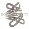 Ring made of silver wire, knot design, large