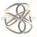Ring made of silver wire, knot design, large