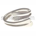 Ring made of silver wire with spiral, adjustable