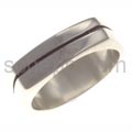 Ring, angular with black line, narrow