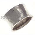Ring, wide, hammered